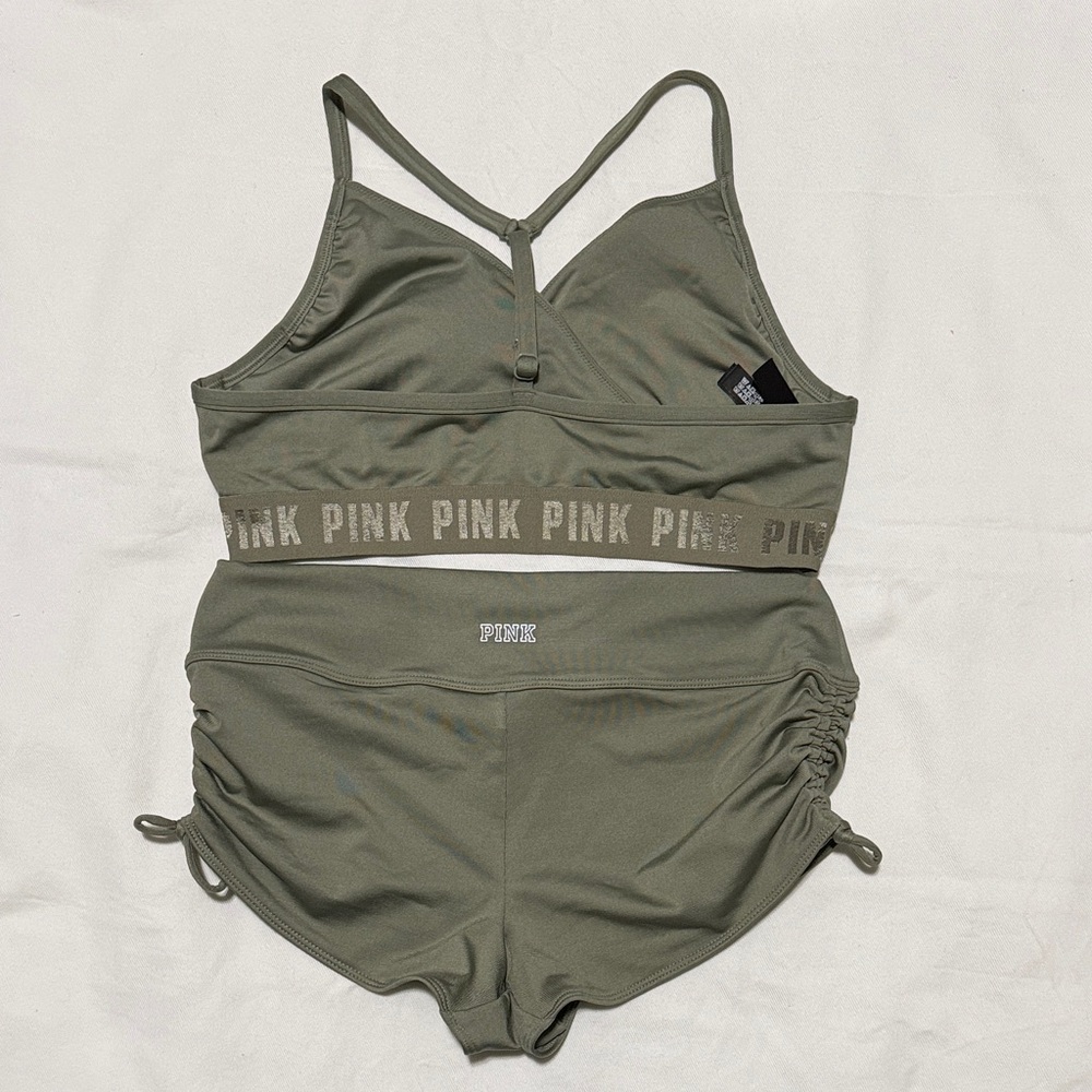 PINK Victoria's Secret Olive Bikini Set, Medium - Picture 2 of 4